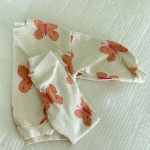 Zara Kids Matching Set with Orange and Pink Butterflies